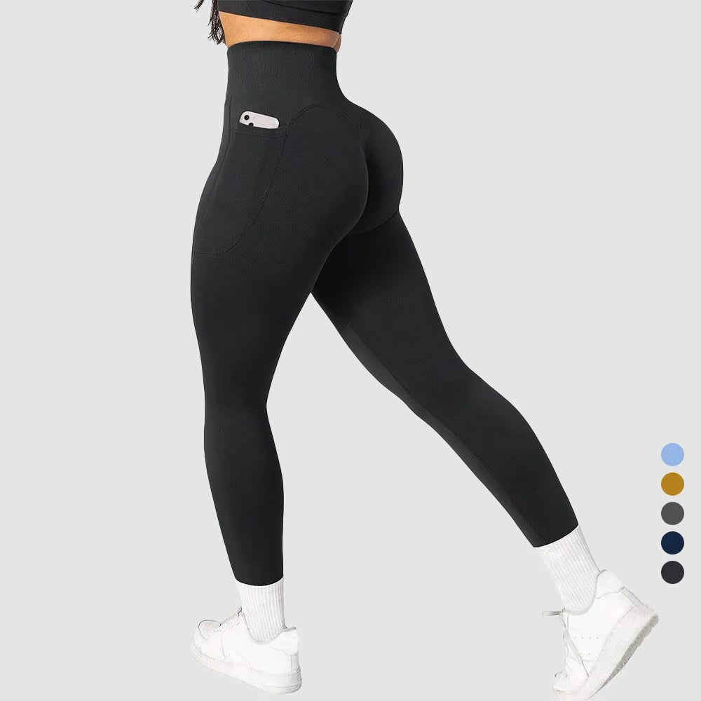 Elevate Your Workout with VYNTRA Women’s High Waist Compression Butt Lift Leggings - Tummy Control Yoga Pants with Convenient Side Pockets