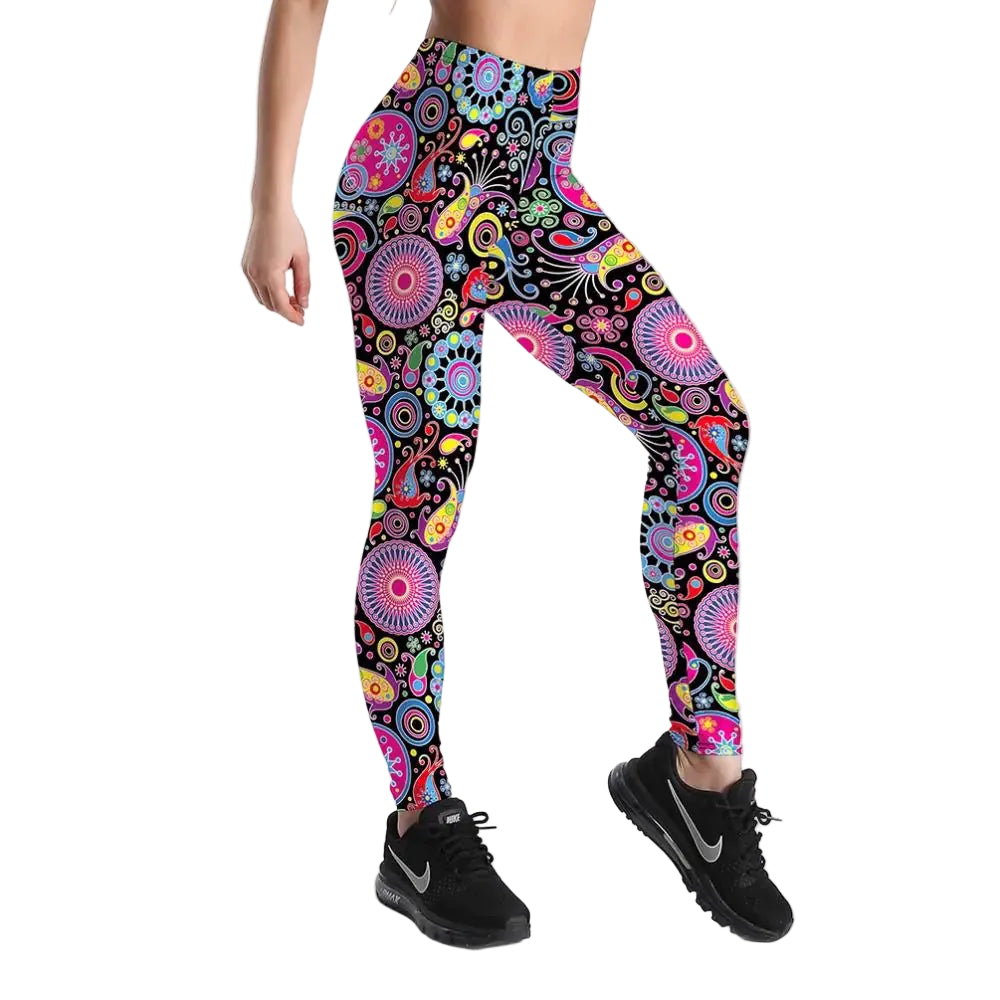 Printed womens Leggings for yoga and workout