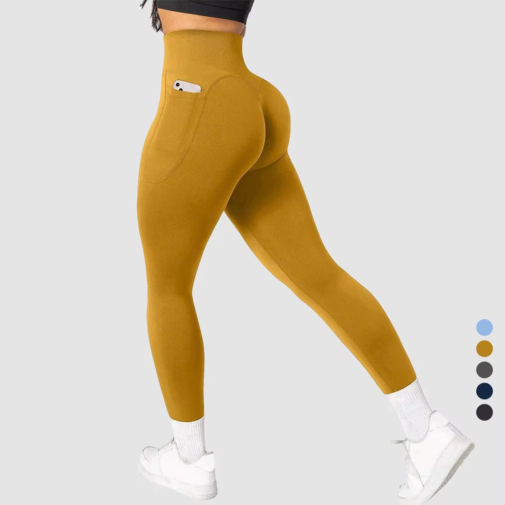 Elevate Your Workout with VYNTRA Women’s High Waist Compression Butt Lift Leggings - Tummy Control Yoga Pants with Convenient Side Pockets