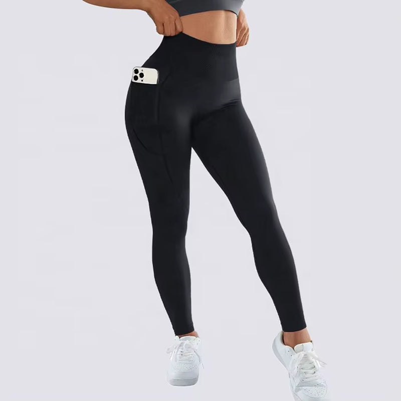 Elevate Your Workout with VYNTRA Women’s High Waist Compression Butt Lift Leggings - Tummy Control Yoga Pants with Convenient Side Pockets